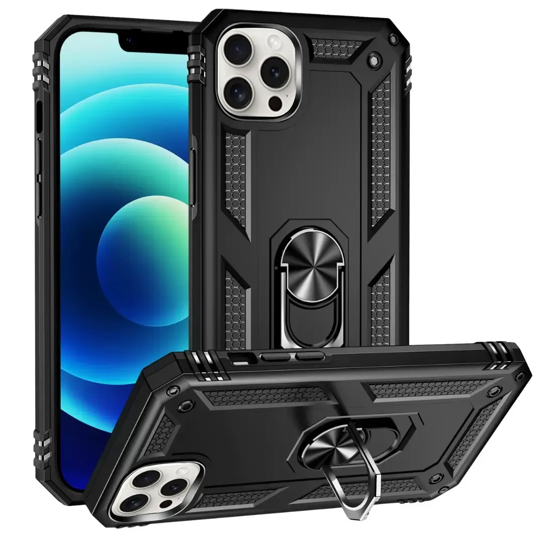 iPhone 12 Pro Max 2in1 Ring Case Black